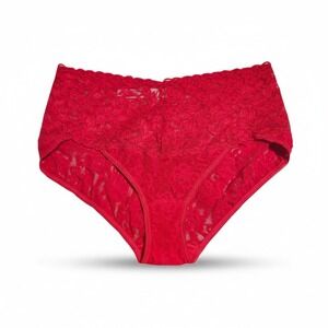 Hanky Panky Red Lace Brief Panties Underwear Size XL Made in USA